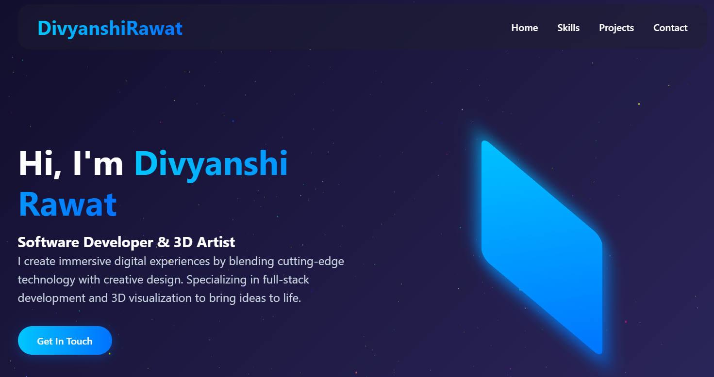 Divyanshi LinkedIn profile website designed by ZENSTRO professional web design India