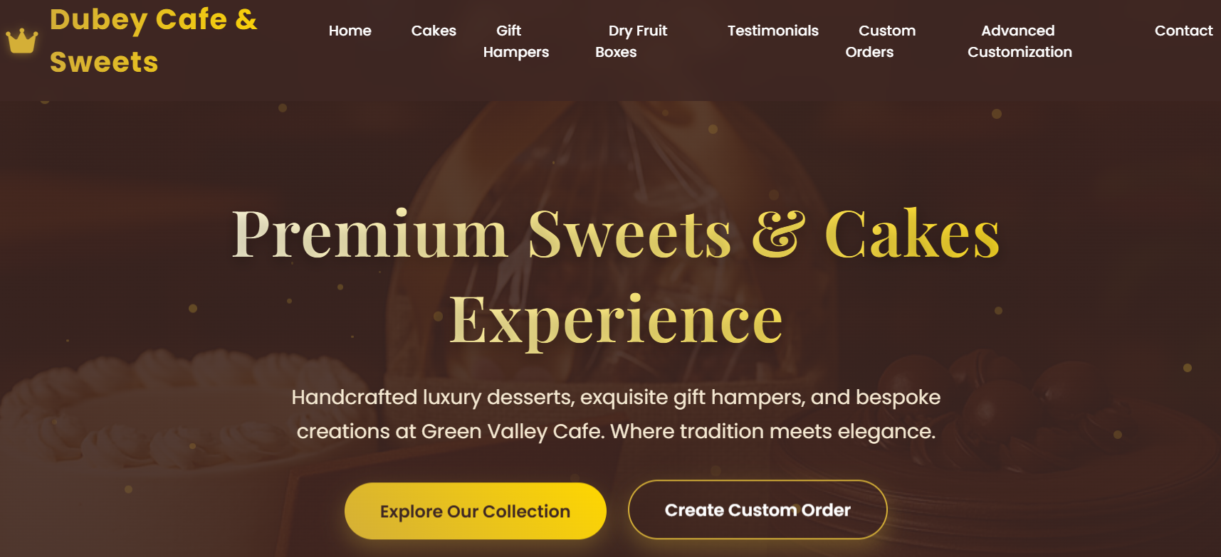 Dubey Cake Store bakery website by ZENSTRO affordable web design